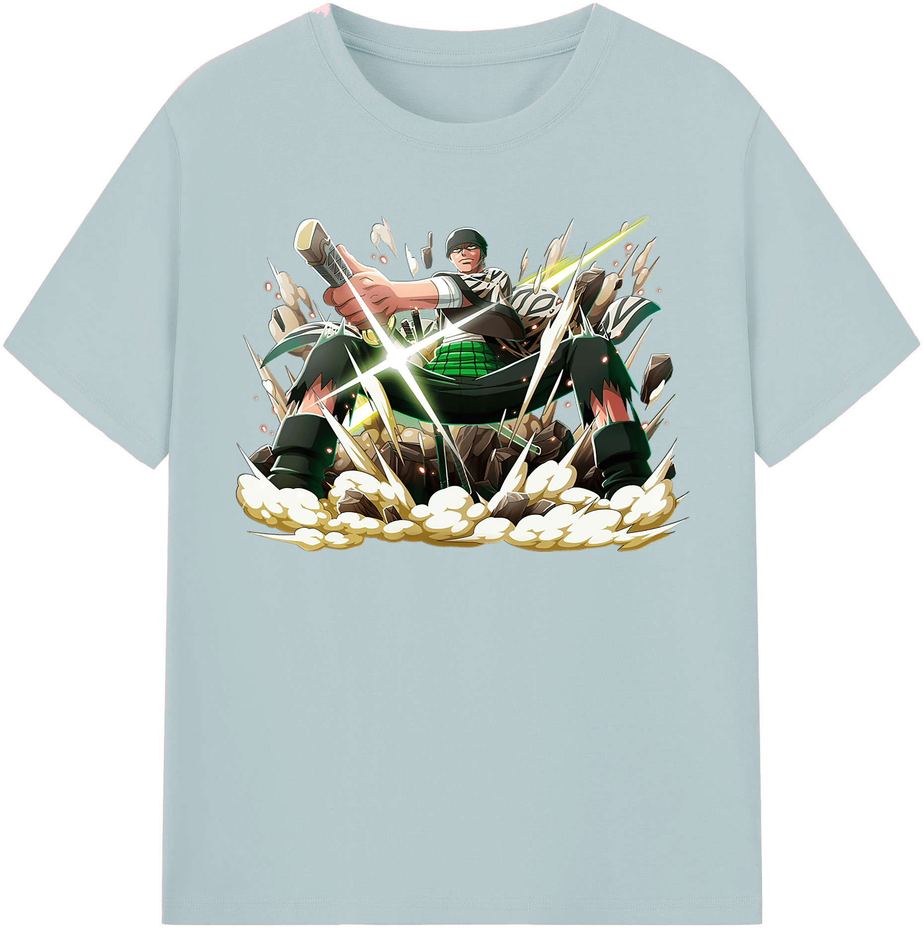 ワンピース ロロノア・ゾロ ONE PIECE Roronoa Zoro 綿100％半袖Tシャツ（フロントプリント）